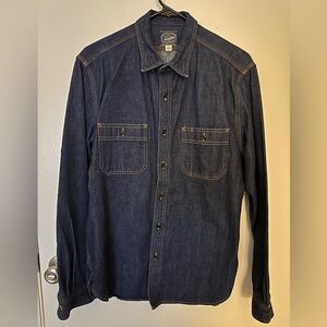J.CREW Selvedge Indigo Denim Work Shirt - Men’s Medium
